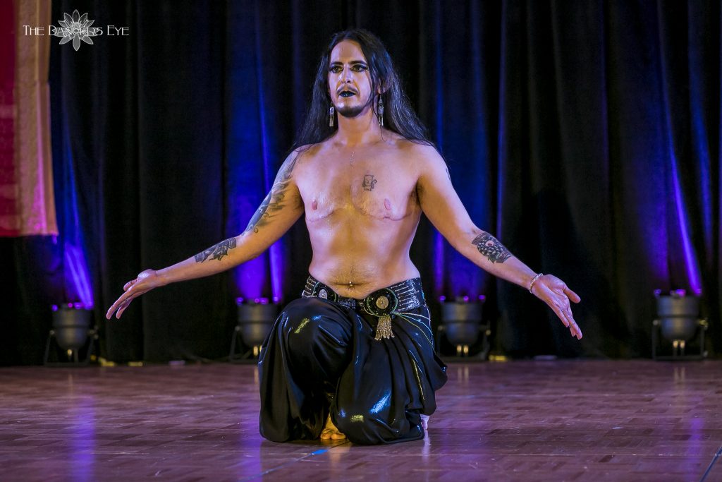 Male Belly Dancer Kamrah performing. 